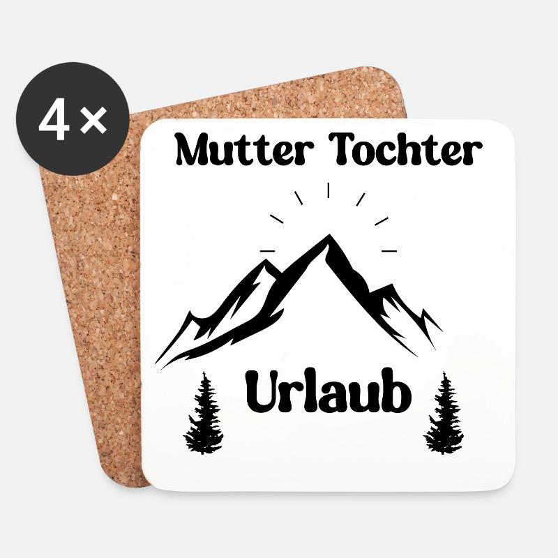 Mutter Tochter Urlaub gemeinsamer Urlaub Berge - Untersetzer (4er-Set) - Weiß