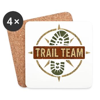 Trail Team Compass - Coasters (set of 4) - white - Front