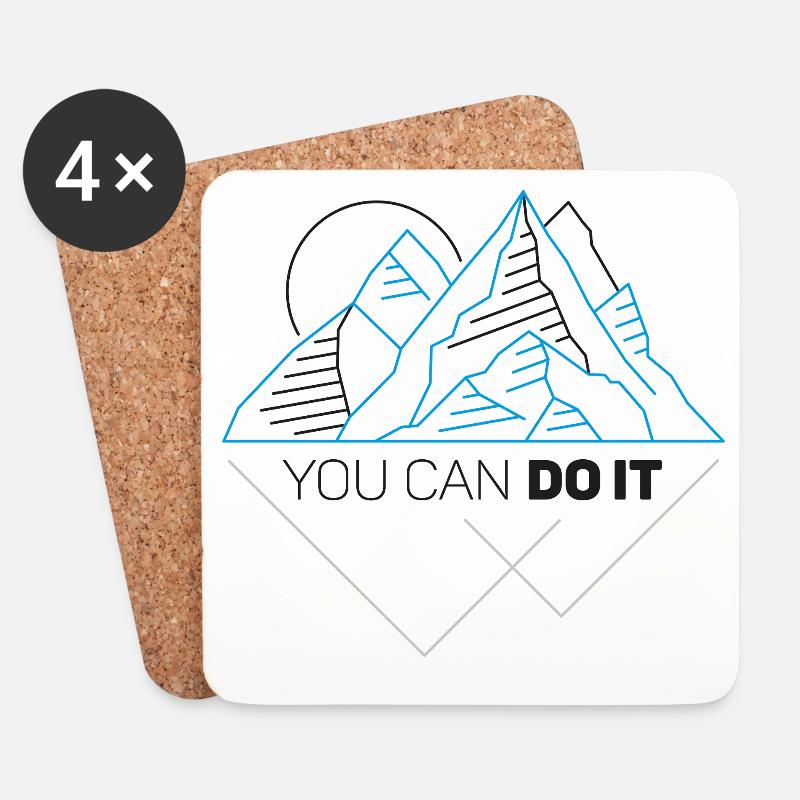 You Can Do It - Untersetzer (4er-Set) - Weiß