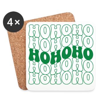 Hohoho Christmas Vintage - Coasters (set of 4) - white - Front
