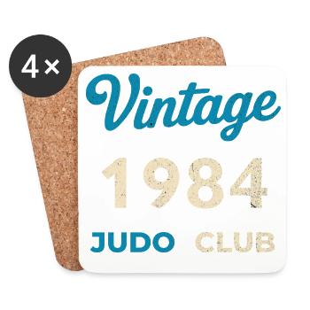 Vintage 1984 Judo Club Retro Birth Year Gift - Coasters (set of 4) - white - Front