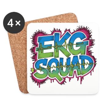 Cardiac Tech EKG Squad Pacemaker Technician - Untersetzer (4er-Set) - Weiß - Vorne