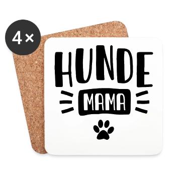 Maman de chiens - Chien - Animal - Amoureux des chiens - Dessous de verre (lot de 4) - blanc - Devant