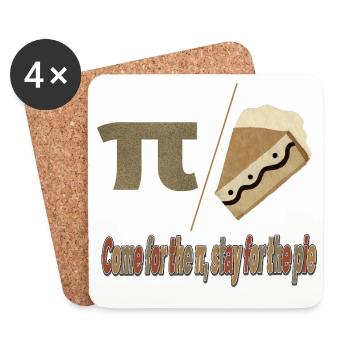 Pi Pie Pun Tee - Untersetzer (4er-Set) - Weiß - Vorne