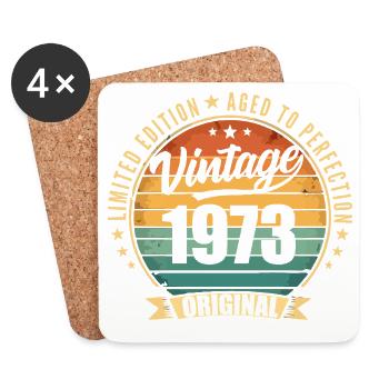 Vintage 1973 Jubiläums-Limited Edition 1973 - Untersetzer (4er-Set) - Weiß - Vorne