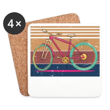 Cycologist Funny Vintage Cycling Cyclist Retro - Coasters (set of 4) - white - Front