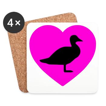 Duck - Coasters (set of 4) - white - Front