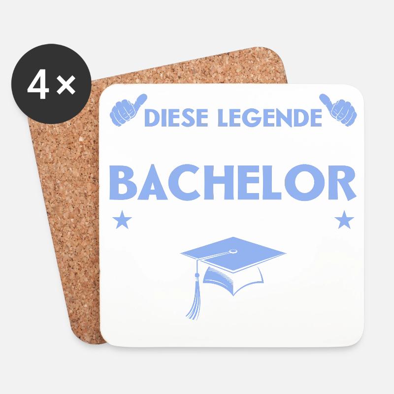 Bestandene Bachelorprüfung 2026 Bachelor Abschluss - Untersetzer (4er-Set) - Weiß