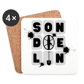Chasse au trésor de Sondeln - Dessous de verre (lot de 4) - blanc - Devant