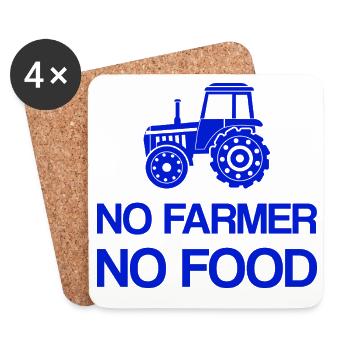 Bauernproteste Keine Bauern kein essen Landwirte - Untersetzer (4er-Set) - Weiß - Vorne