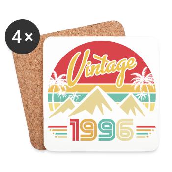 Année de Naissance 1996 Cadeau d'anniversaire 1966 - Dessous de verre (lot de 4) - blanc - Devant