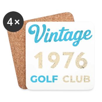 Vintage 1976 Golf Club Retro Geburtsjahr Geschenk - Untersetzer (4er-Set) - Weiß - Vorne