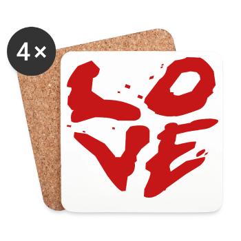 Love Brush Style - Street Art - Coasters (set of 4) - white - Front