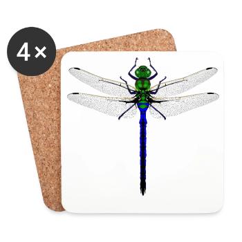 Neon Dragonfly Kybalion Combination Design Woman - Coasters (set of 4) - white - Front