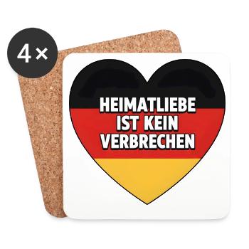 Love of one's homeland is not a crime - Coasters (set of 4) - white - Front