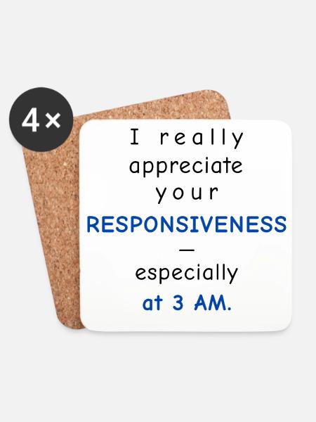 Baby Performance Review – Responsiveness - Coasters (set of 4) - white