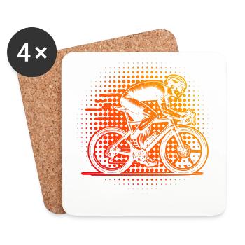 Road Bike Vibes for Road Bike - Coasters (set of 4) - white - Front