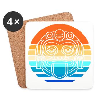 Inca Mayan calendar aztec - Coasters (set of 4) - white - Front
