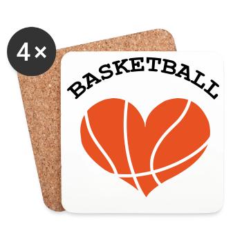 Basket Ball / Basketball / Basktet-Ball / Sport - Dessous de verre (lot de 4) - blanc - Devant