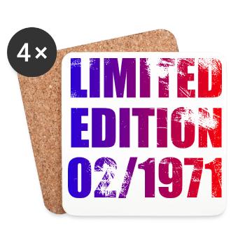 55th Birthday Limited Edition 02/1971 - Coasters (set of 4) - white - Front