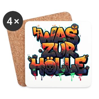 Hell, Devils & Demons Urban Street Art Graffiti - Coasters (set of 4) - white - Front