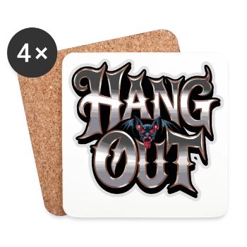 Hang Out Bat Horror Saying For Dark - Dessous de verre (lot de 4) - blanc - Devant
