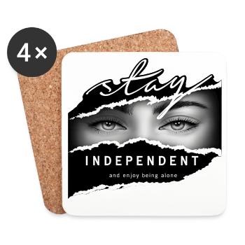 Stay Independent Augen Streetwear Design - Untersetzer (4er-Set) - Weiß - Vorne