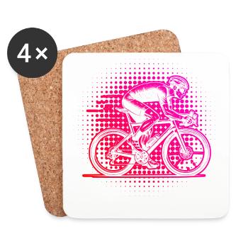 Vélo de route parfait pour tous les vélos de route - Dessous de verre (lot de 4) - blanc - Devant