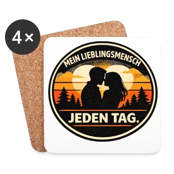 My favorite person, love every day - Coasters (set of 4) - white - Front