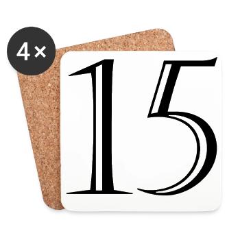 15. 15 YEARS. 15th ANNIVERSARY. 15 YEAR ANNIVERSARY. - Coasters (set of 4) - white - Front