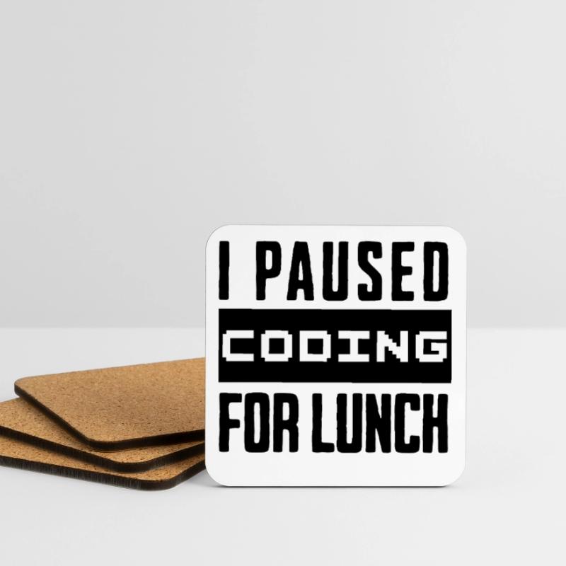 Nerd Coding , I Paused Coding for Lunch Untersetzer (4er-Set)