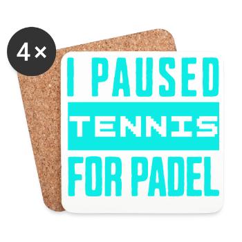 Tennis & Padel Hoodie, für echte Racket Fans - Untersetzer (4er-Set) - Weiß - Vorne