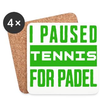 Tennis & Padel T-shirt, or bag for winners - Coasters (set of 4) - white - Front