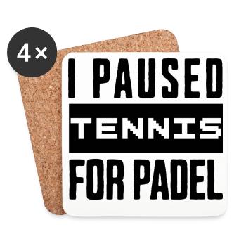 Tennis & Padel Hoodie, Shirt for Fans and Players - Coasters (set of 4) - white - Front