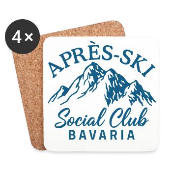 Après Ski Social Club Bavaria - Coasters (set of 4) - white - Front