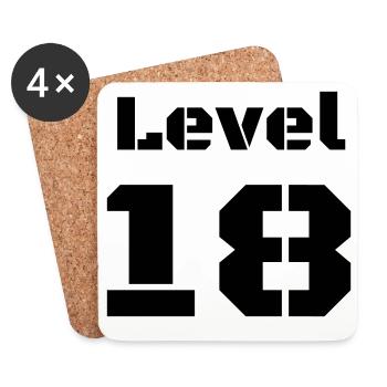 Level 18 - Untersetzer (4er-Set) - Weiß - Vorne