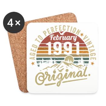 February 1991 - Coasters (set of 4) - white - Front