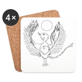 Faithful Bird - Untersetzer (4er-Set) - Weiß - Vorne