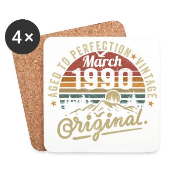 March 1990 - Coasters (set of 4) - white - Front