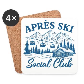 Après Ski Social Club - Coasters (set of 4) - white - Front