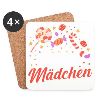 Sweets Sweet Tooth Cute Girl - Coasters (set of 4) - white - Front