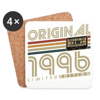 Original 1996 Retro Vintage Birthday Gift - Coasters (set of 4) - white - Front