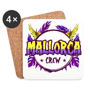 Mallorca Crew Bunt - Untersetzer (4er-Set) - Weiß - Vorne