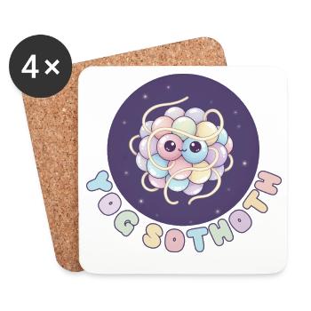 Funny Yog Sothoth Pastel Lovecraft Cosmic Horror - Coasters (set of 4) - white - Front