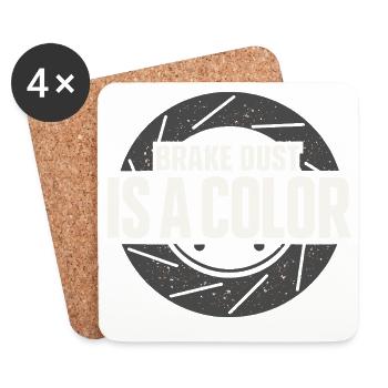 Track Day Brake Dust Hpde Track Car Autocross - Coasters (set of 4) - white - Front