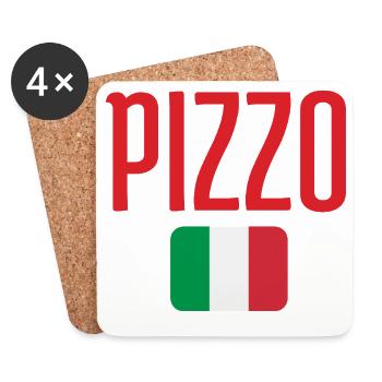Pizzo-Italien-Flagge - Untersetzer (4er-Set) - Weiß - Vorne