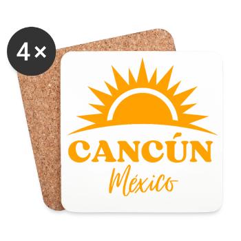 Cancún Sunrise  - Coasters (set of 4) - white - Front