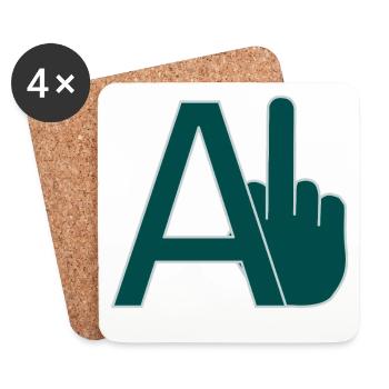 AI - Untersetzer (4er-Set) - Weiß - Vorne