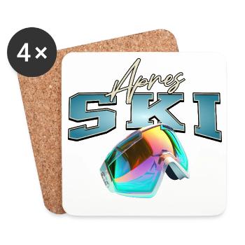 Après-ski - Coasters (set of 4) - white - Front
