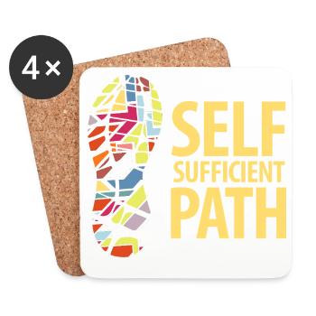  Self Sufficient Path - Coasters (set of 4) - white - Front